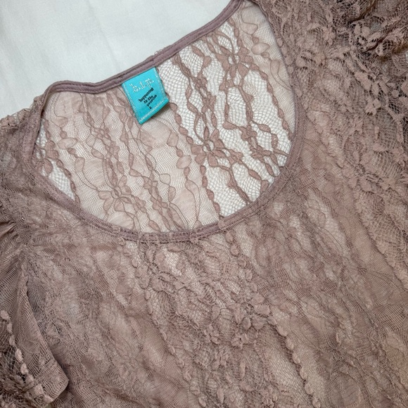 h.i.p. Tops - Vintage Y2K Sheer Boho Fairy Top Large Lace Ballet Coquette Dainty layering